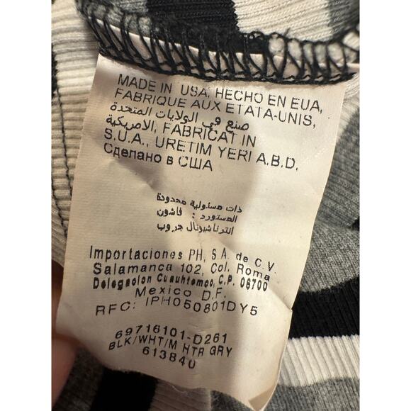 Vintage Y2K Bebe Sport Striped Hooded V-Neck Sleeveless Ribbed Top Medium - Picture 7 of 9